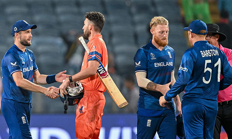 Stokes' first World Cup century helps England end losing streak with win against Netherlands