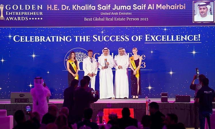 H.E. Dr. Khalifa Saif Al Mehairbi honored as best global real estate person 2023