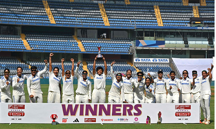 India women beat Australia by eight wickets in historic Test