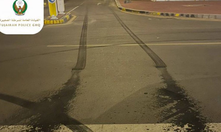 Motorists arrested for reckless driving and damaging public property in Fujairah