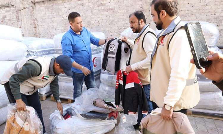 UAE sends 1.65m winter clothing items to support people of Gaza 