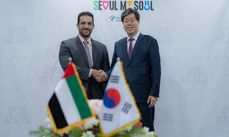 Sultan Bin Ahmed visits Korean Digital Media City