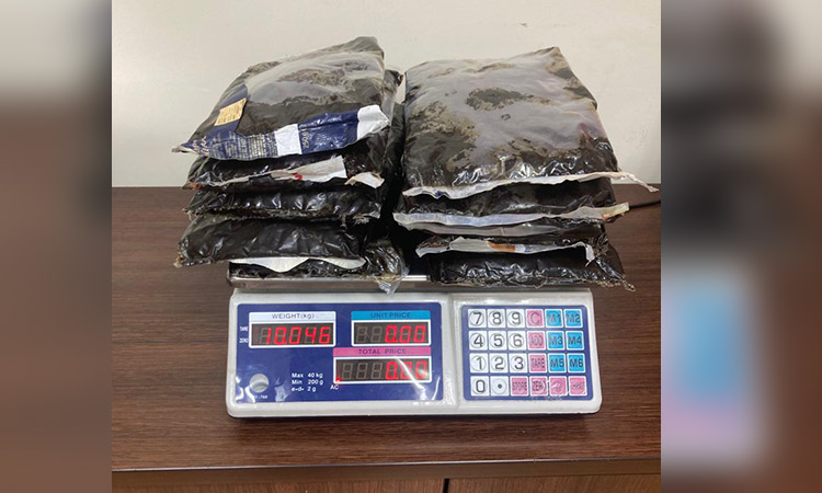 Sharjah Customs foils bid to smuggle 10-kg of drugs