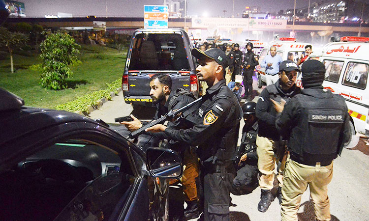 Militants storm Karachi police station, killing two in hail of gunfire 