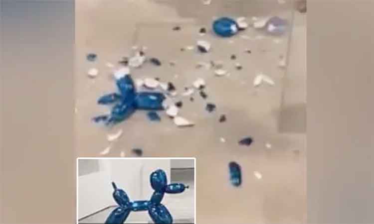 VIDEO: US art fair visitor accidentally smashes $42,000 Koons sculpture