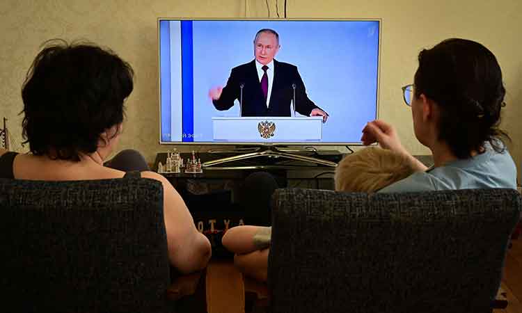 Putin rails against West in state-of-the-nation address