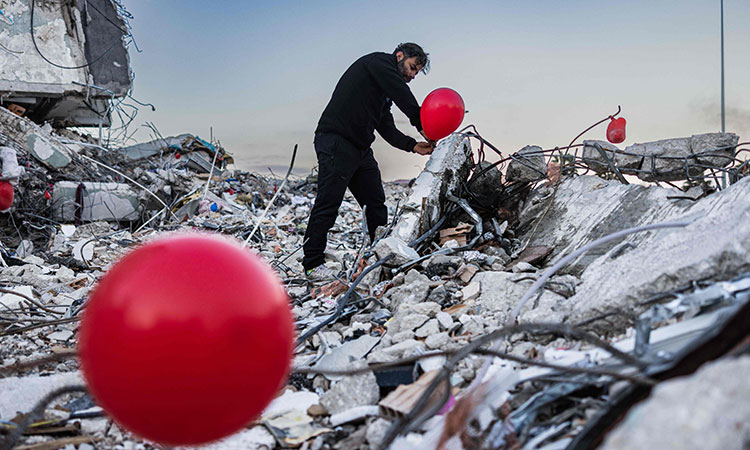 Red balloons mark youth killed in devastating Turkey quake