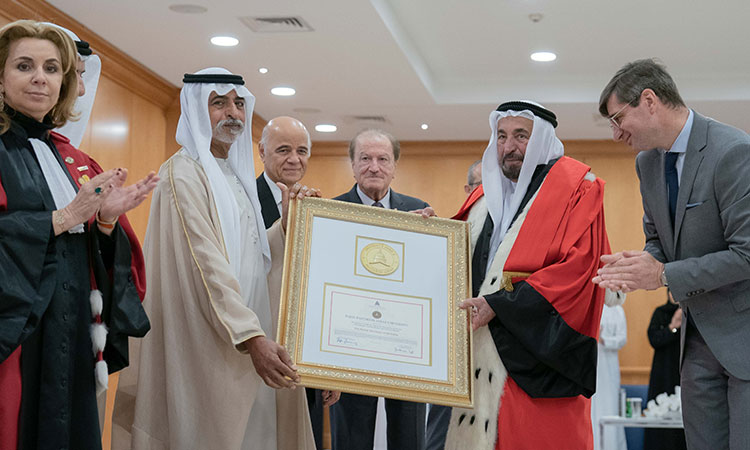 Sharjah Ruler receives International Honorary Fellowship from PPAU