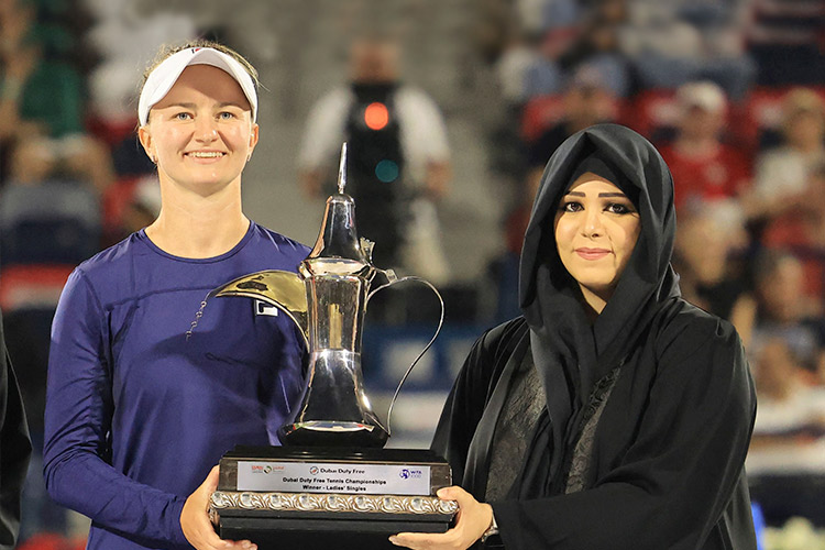 Krejcikova stuns Swiatek to lift Dubai Tennis Championships title