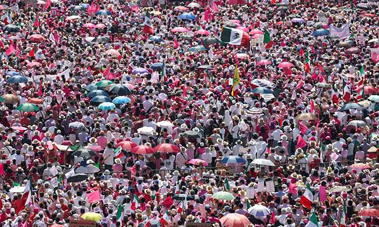 Tens of thousands protest Mexico’s electoral law changes