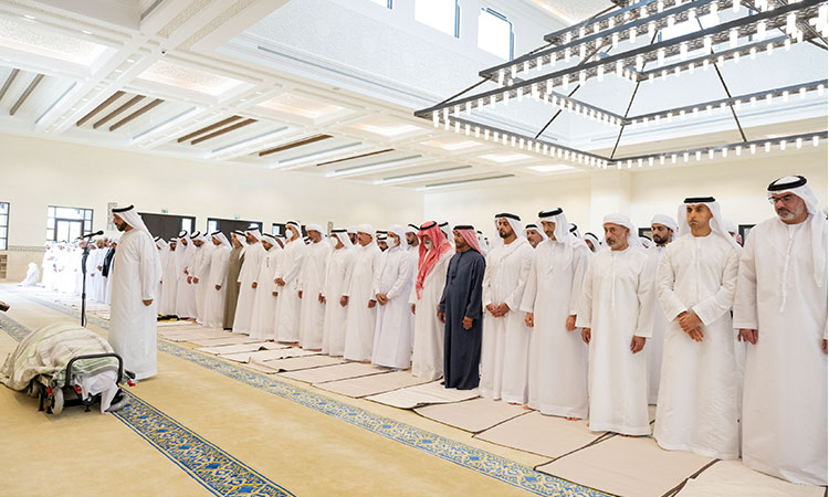 Sheikhs, citizens perform funeral prayer for late Sheikha Maryam Al Falasi 