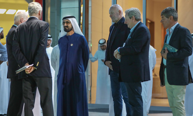 Sheikh Mohammed attends the second Dubai Breeze-Up Sale held at the Meydan Racecourse