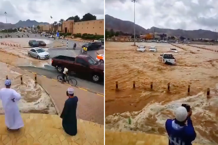 VIDEO: Oman experiences heavy rain flooding most areas of the country