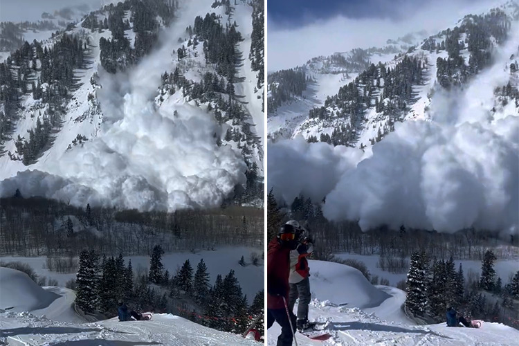 VIDEO: Massive 'powder cloud' avalanche descends down Utah mountain