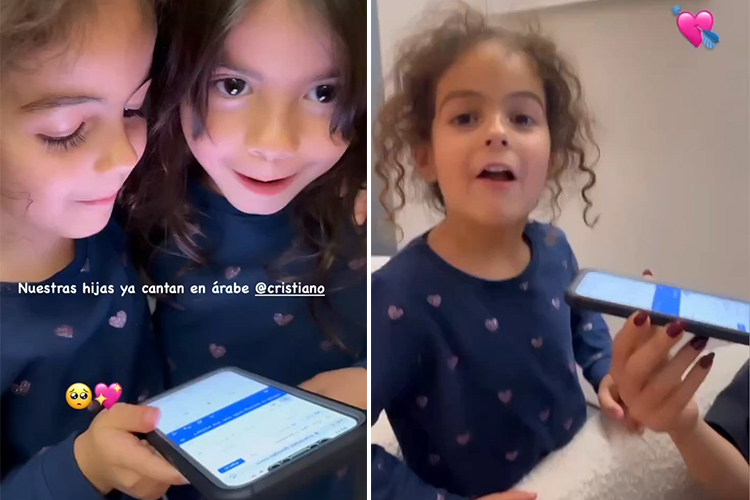 VIDEO: Cristiano Ronaldo’s daughters singing and speaking in Arabic go viral on social media 