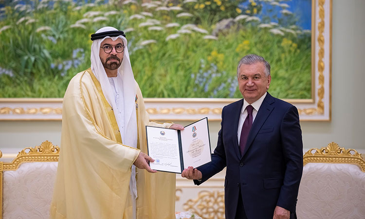 President of Uzbekistan confers Order of Friendship on Mohammad Al Gergawi