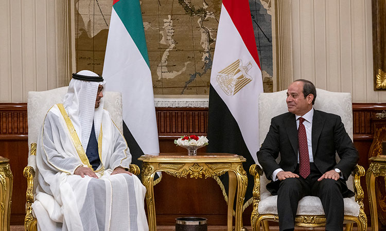 UAE and Egyptian Presidents discuss bilateral relations, regional developments