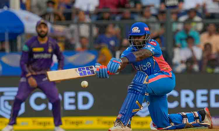 Iyer's first IPL century not enough as Mumbai down Kolkata by 5 wickets 