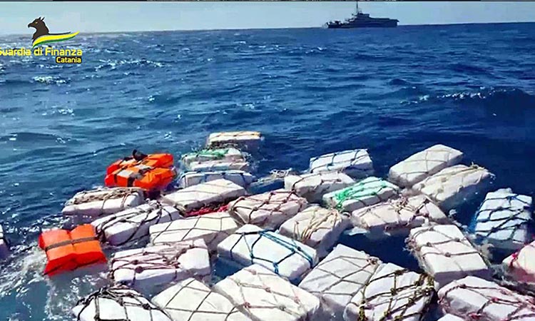 Two tonnes of cocaine found floating off Sicily