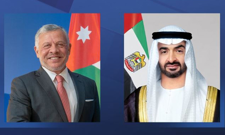 UAE President and King of Jordan discuss bilateral relations and regional developments over phone