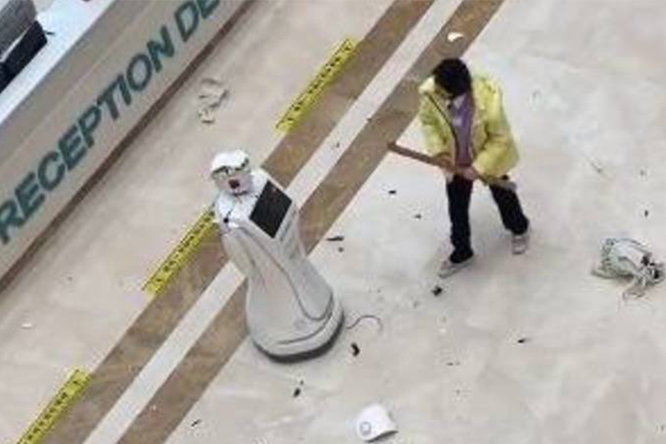 VIDEO: Angry woman smashes a robot in a Chinese hospital over ‘medical appointments’