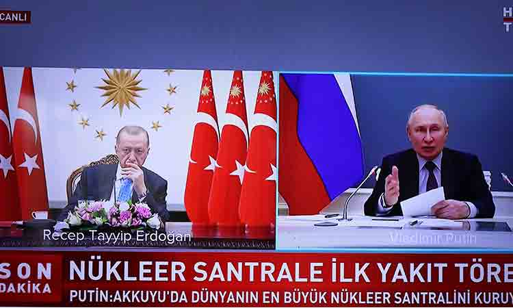 Erdogan appears via video link after health scare, inaugurates Turkish’s first nuclear plant