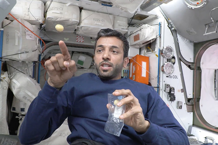 VIDEO: UAE astronaut Al Neyadi demonstrates Newton's first law in space