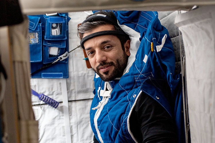 Sultan Al Neyadi demonstrates scientific experiments on sleep aboard the ISS