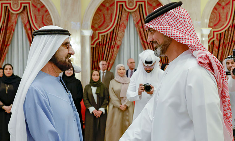 Sheikh Mohammed, Ajman Crown Prince exchange Ramadan greetings in Dubai 