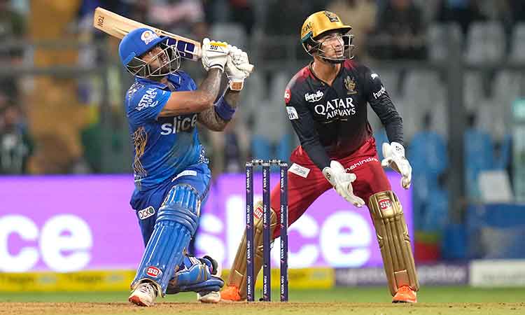 Suryakumar propels Mumbai to third spot with Bangalore win