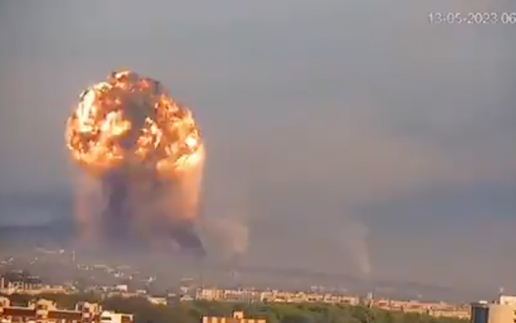 VIDEO: Russian drones cause fireball of explosions in Ukrainian city of Khmelnytsky