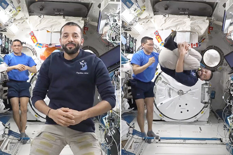 VIDEO: Neyadi demonstrates rotational speed dependency on object size aboard ISS