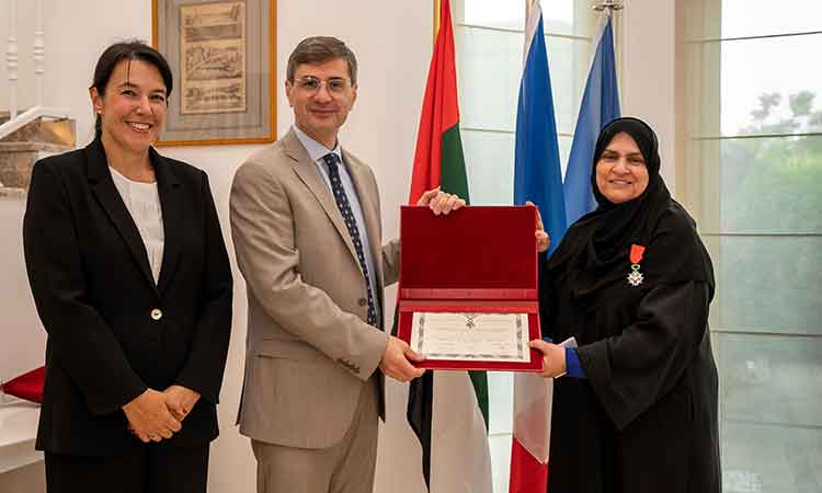 Eminent UAE businesswoman Dr Raja Al Gurg receives highest French civilian award