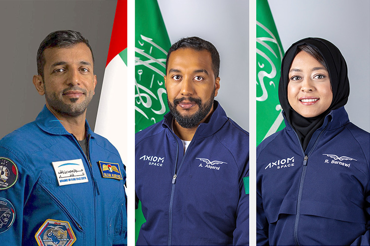 Three Arab astronauts to get together in space for first time in history