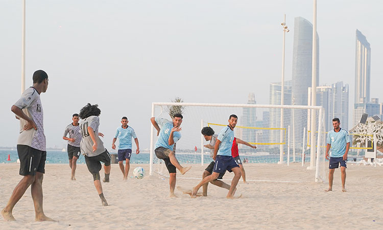 Municipality organises beach football tournament in Abu Dhabi Corniche Beach