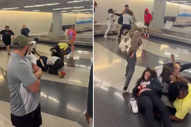 VIDEO: Wild brawl breaks out at Chicago airport’s baggage claim area, two held  