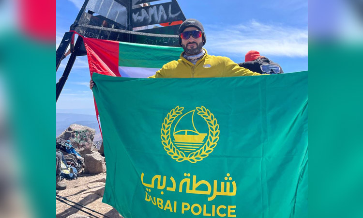 Dubai Police officer scales highest peak in Arab world