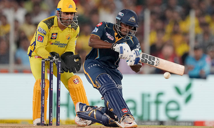 Sudharsan's quickfire 96 powers Gujarat Titans to 214/4 against Chennai in IPL final 