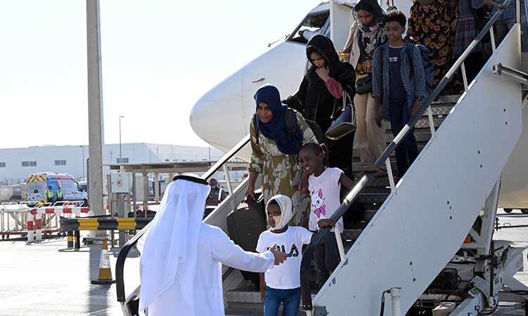 Injured child among 178 others evacuated by UAE from war-hit Sudan