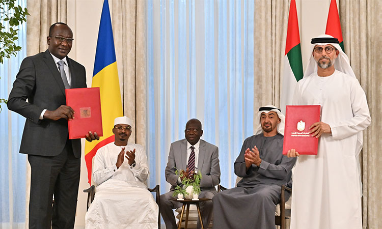 UAE President, Chad interim leader witness exchange of agreements and MoUs