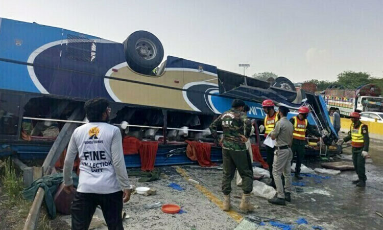 VIDEO: At least 13 passengers dead, 15 injured in Pakistan’s bus accident 