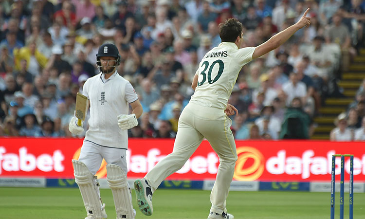 Cummins strikes as England lose openers before rain ends third day play in first Ashes Test