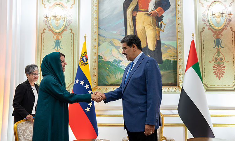 UAE Minister Reem Al Hashimy meets Venezuela president 