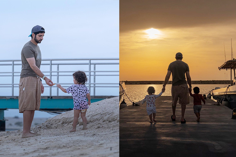 Sheikh Hamdan spends summer day with twins Sheikha and Rashid on Dubai beach