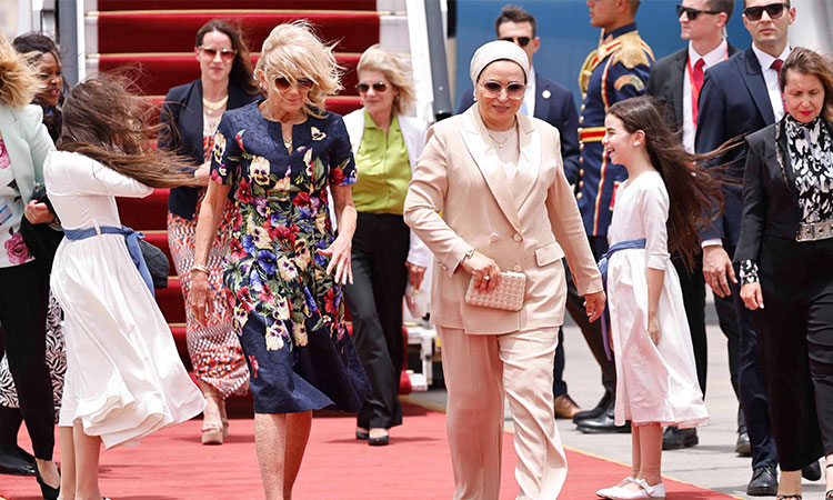 From Jordan, Jill Biden arrives in Cairo as part of Mideast tour aiming to empower women, youth 