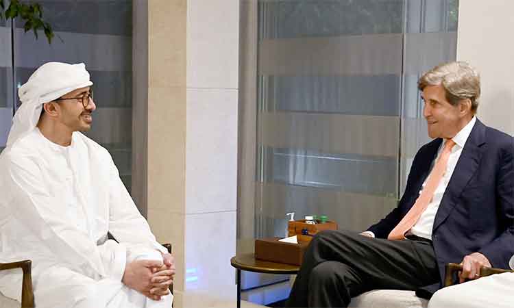 Abdullah Bin Zayed receives US Special Presidential Envoy for Climate