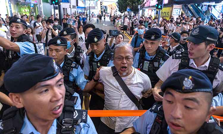 Arrests and tight security in Hong Kong on Tiananmen anniversary