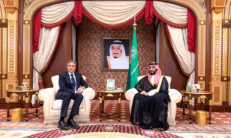 US Secretary of State Antony Blinken meets Saudi Crown Prince Mohammed Bin Salman