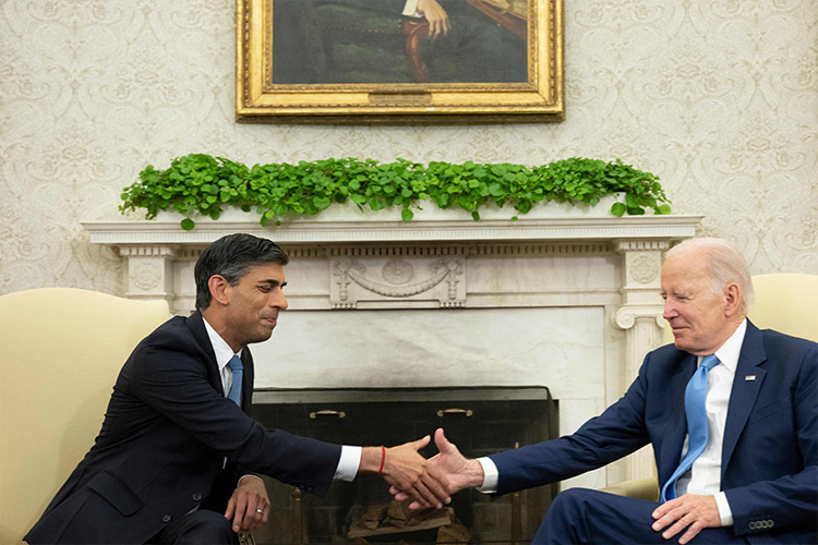 VIDEO: Biden calls UK PM Sunak ‘Mr President,’ jokes ‘I just promoted you’