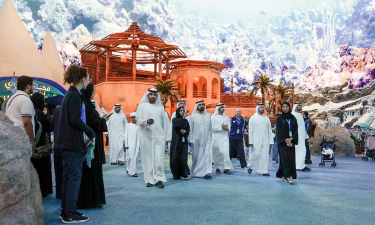 Sheikh Mohammed visits SeaWorld Yas Island